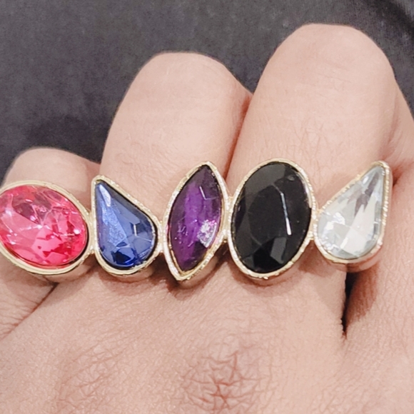 Rare Statement 2 finger ring - Adjustable Size - Picture 2 of 2